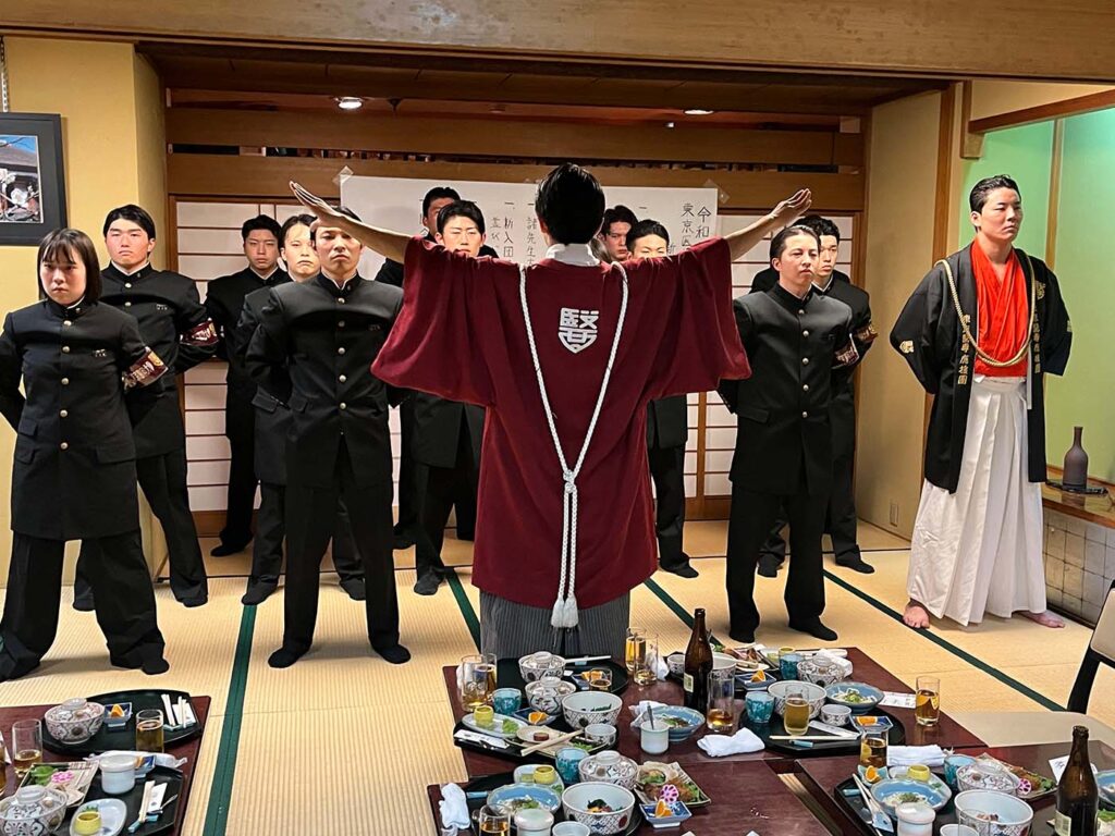 母校、東京医科大学の応援団に新入団員が4名入り歓迎会に参加！