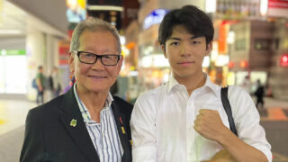 母校の東京医科大学応援団の団長との交流